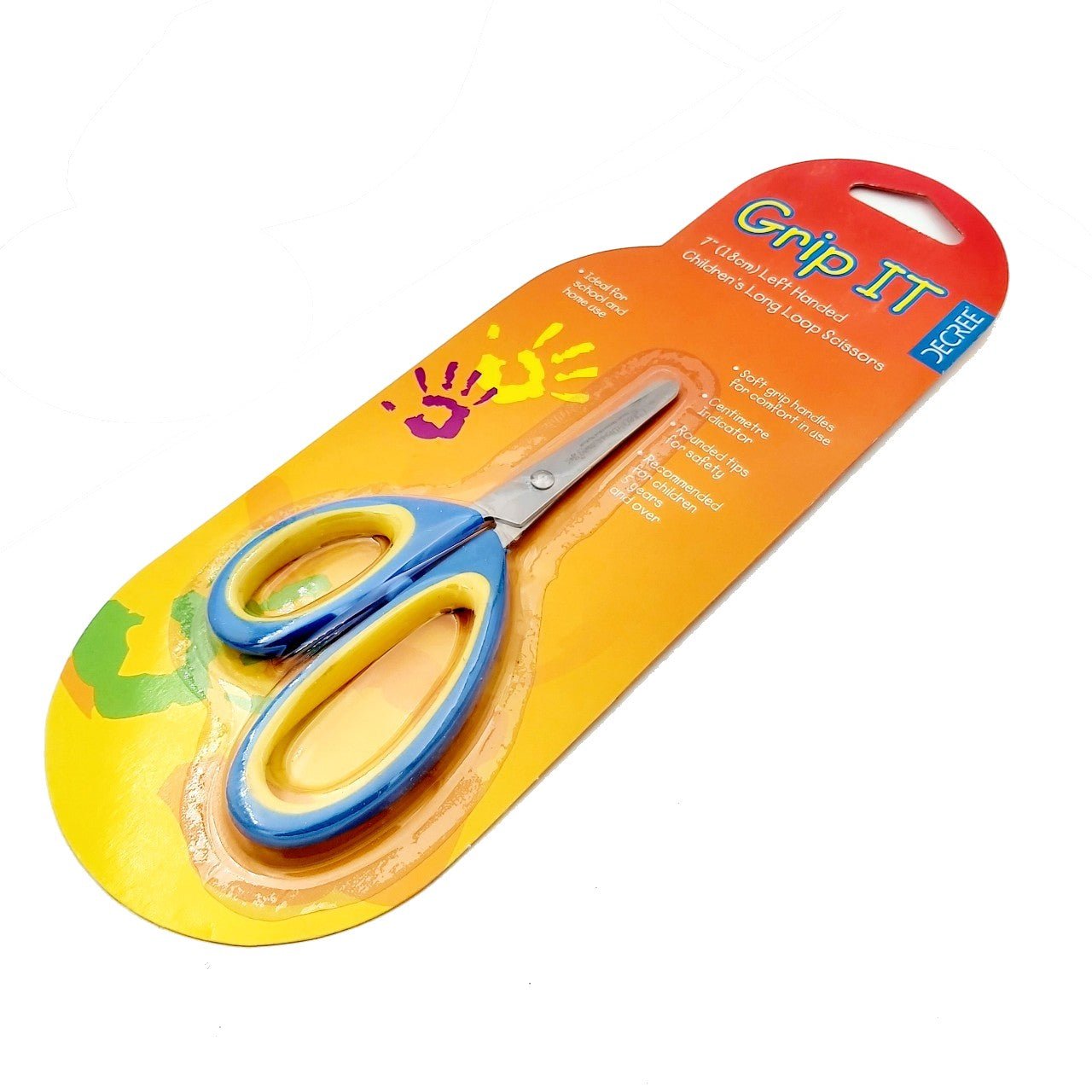 Peta Easi-Grip Long Loop Scissors for Left Handers with Rounded Blade,PET201L,Scissor,Each