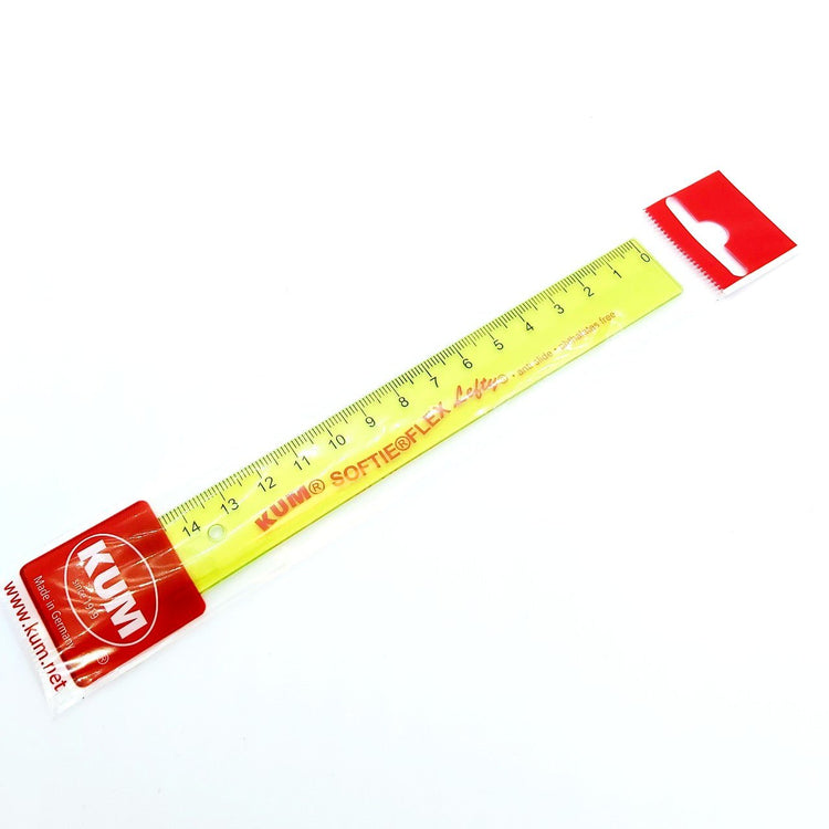 Left-Handed Tinted Softie Flex Ruler 15cm - Elite Left Ltd