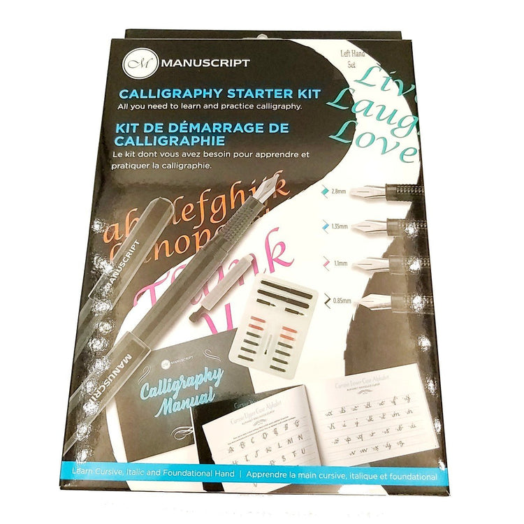 Left-Handed Manuscript Calligrapher's Starter Kit (4 nib) - Elite Left Ltd