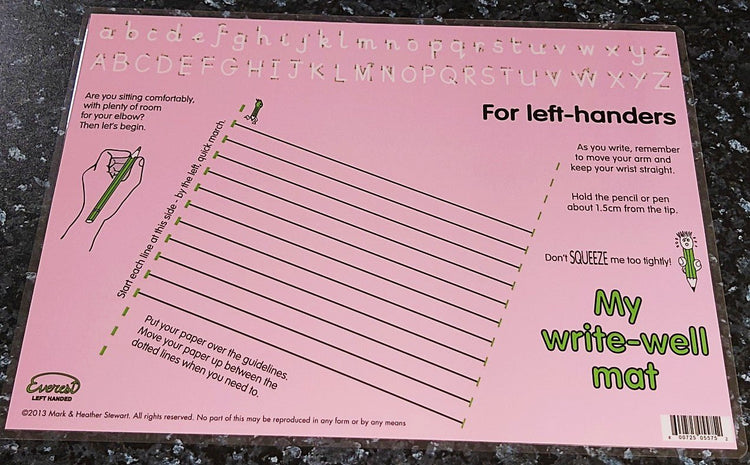 My Write-Well Mat for Left and Right-Handers Pink - Elite Left Ltd