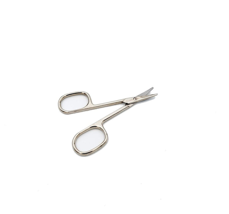 Nickel Finish Left Handed Baby Nail Scissors - Curved Blades - Elite Left Ltd