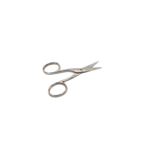 Nickel Finish Left Handed Nail Scissors - Curved Blades - Elite Left Ltd