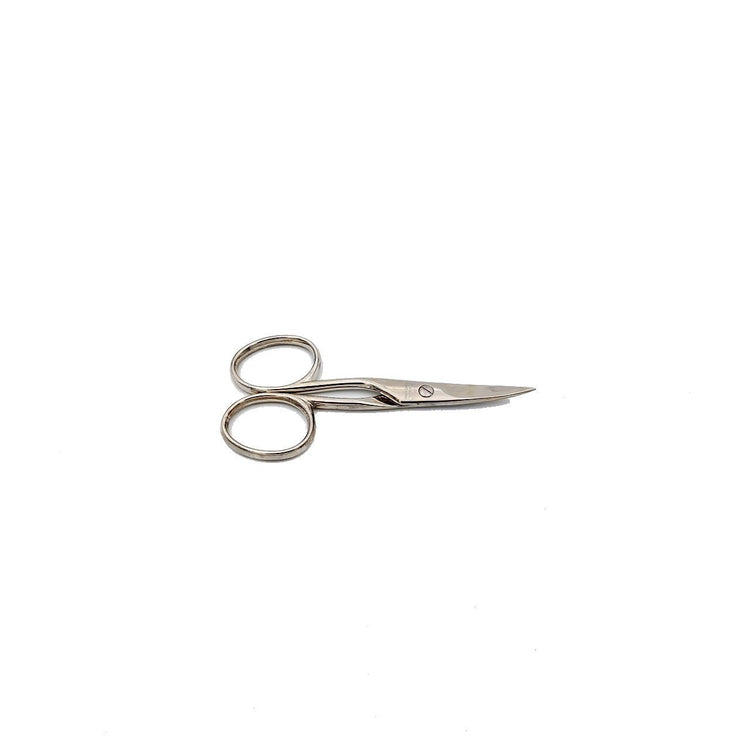 Nickel Finish Left Hand Curved Nail Scissors by Elite Left