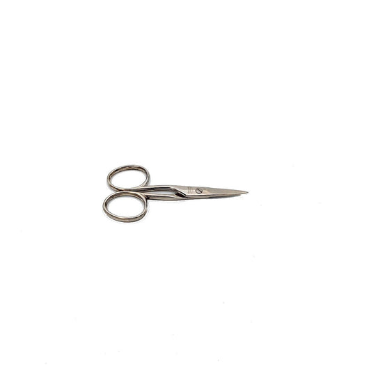 Nickel Finish Left Handed Nail Scissors - Straight Blades - Elite Left Ltd